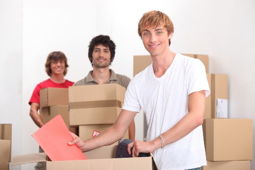 Domestic removals planning with furniture and boxes